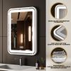 Bathroom Vanity Mirror with Light for Wall Smart LED 32Ã—24 Frame Makeup Mirror for Over Sink Dimmable 3 Colors Temperature[Unable ship weekends, TK/T