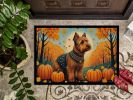 NEW Welsh Terrier Fall Doormat Front Door Mat Indoor Outdoor Rugs for Entryway, Non Slip Washable Low Pile, 18H X 27W