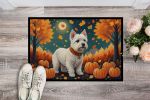 NEW Westie Fall Doormat Front Door Mat Indoor Outdoor Rugs for Entryway, Non Slip Washable Low Pile, 18H X 27W