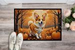 NEW Corgi Fall Doormat Front Door Mat Indoor Outdoor Rugs for Entryway, Non Slip Washable Low Pile, 18H X 27W