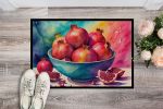 NEW Colorful Pomegranates Doormat Front Door Mat Indoor Outdoor Rugs for Entryway, Non Slip Washable Low Pile, 18H X 27W