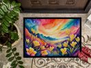 NEW Freesia in Color Doormat Front Door Mat Indoor Outdoor Rugs for Entryway, Non Slip Washable Low Pile, 18H X 27W