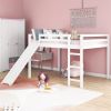 Loft Bed with Slide; Multifunctional Design; Full
