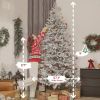 9 ft Realistic Frosted Christmas Tree Wide Full Spruce, Hinged Life Like Fir Texture Easy Assembly