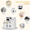 Large Play Kitchen with Full Set of Appliances for a Modern Day Pretend Kitchen, Tons of Storage, Corner Play Kitchen Set with Sound Effect