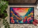 NEW Begonias in Color Doormat Front Door Mat Indoor Outdoor Rugs for Entryway, Non Slip Washable Low Pile, 18H X 27W