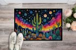 NEW Queen of the Night Cactus in Color Doormat Front Door Mat Indoor Outdoor Rugs for Entryway, Non Slip Washable Low Pile, 18H X 27W