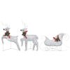 Reindeer & Sleigh Christmas Outdoor Decoration 60 LED Lights, Sliver