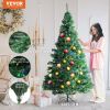 VEVOR Christmas Tree, 6.5ft Pre-lit, Full Holiday Decor, 450 Multi-Color LED Lights, 1227 Branch Tips