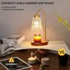 Antique Brass Candle Warmer Lamp WithTimer and Dimmer,Fragrance Electric Wax Melt Warmer with 2 Bulbs,Scented Jar Lamp