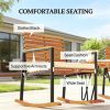 Outdoor rocking chair set of two, terrace rocking chair, garden chair, cream white (only two chairs)