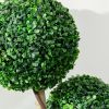 Artificial Plant for Home Office Decor Indoor & Outdoor, in Pot, 3 Ball Boxwood Topiary Tree