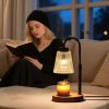 Black Candle Warmer Lamp WithTimer and Dimmer,Fragrance Electric Wax Melt Warmer with 2 Bulbs,Scented Jar Lamp