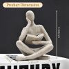 Decor Thinker Statue - Abstract Art Reading Thinker Sculpture Figurine Aesthetic