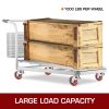 Scaffolding Wheels Set of 4, 8" - Scaffolding Casters Heavy Duty, 3200 Lbs Per Set - Locking Stem Casters with Brake