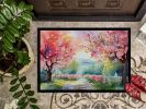NEW Michigan Apple Blossoms in Watercolor Doormat Front Door Mat Indoor Outdoor Rugs for Entryway, Non Slip Washable Low Pile, 18H X 27W