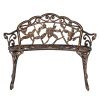 38.5" Cast Aluminum Outdoor Courtyard Decoration Park Leisure Rose Chair(SAME AS 05671529)