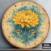 CIFbuy 1pc 8x8in Vintage Chrysanthemum Round Sign, "" 8x8in Vintage Chrysanthemum Round Sign, Chrysanthemum Round Sign