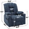 Large Power Lift Recliner Chair with Massage and Heat for Elderly, Overstuffed Wide Recliners, Heavy Duty Motion Mechanism with USB and Type C Ports,