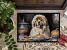 NEW Tibetan Mastiff Fall Kitchen Pumpkins Doormat Front Door Mat Indoor Outdoor Rugs for Entryway, Non Slip Washable Low Pile, 18H X 27W