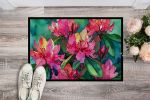 NEW West Virginia Rhododendrons in Watercolor Doormat Front Door Mat Indoor Outdoor Rugs for Entryway, Non Slip Washable Low Pile, 18H X 27W