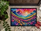 NEW Petunias in Color Doormat Front Door Mat Indoor Outdoor Rugs for Entryway, Non Slip Washable Low Pile, 18H X 27W