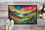 NEW Hypericum or St. John s Wort in Color Doormat Front Door Mat Indoor Outdoor Rugs for Entryway, Non Slip Washable Low Pile, 18H X 27W
