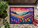 NEW Hyacinths in Color Doormat Front Door Mat Indoor Outdoor Rugs for Entryway, Non Slip Washable Low Pile, 18H X 27W