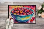 NEW Colorful Cherries Doormat Front Door Mat Indoor Outdoor Rugs for Entryway, Non Slip Washable Low Pile, 18H X 27W