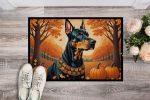 NEW Doberman Pinscher Fall Doormat Front Door Mat Indoor Outdoor Rugs for Entryway, Non Slip Washable Low Pile, 18H X 27W