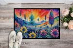 NEW Eryngium in Color Doormat Front Door Mat Indoor Outdoor Rugs for Entryway, Non Slip Washable Low Pile, 18H X 27W