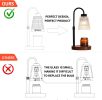 Black Candle Warmer Lamp WithTimer and Dimmer,Fragrance Electric Wax Melt Warmer with 2 Bulbs,Scented Jar Lamp