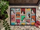 Lots of Tricolor Cavalier Spaniel Doormat Front Door Mat Indoor Outdoor Rugs for Entryway, Non Slip Washable Low Pile, 24H X 36W