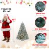 4ft 120cm Full Hard Needle Tree Automatic Decor  Flocked Led Christmas Tree