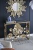 39.5" x 12" x 30.5" Gold Console Table with Mirrored Glass Top, Modern Entryway Table for Living Room Foyer Entryway