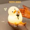 Night Light for Kids, Cute Duck Silicone NightLight with Timer, Rechargeable Nursery Light, LED Squishy NightLights, Safe Bedside Lamp