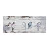 Hand Painted Birds, Wood Plank Panel Wall Decor