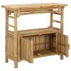 Console Table with Door Natural 31.50 x 13.78 x 29.53 in Bamboo