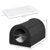 PawHut Winter Portable Heated Double Wide Water-Resistant Indoor Outdoor cat houses for multiple cats - Black