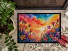 NEW Alstroemerias in Color Doormat Front Door Mat Indoor Outdoor Rugs for Entryway, Non Slip Washable Low Pile, 18H X 27W