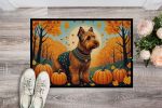 NEW Welsh Terrier Fall Doormat Front Door Mat Indoor Outdoor Rugs for Entryway, Non Slip Washable Low Pile, 18H X 27W