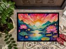 NEW Lotus in Color Doormat Front Door Mat Indoor Outdoor Rugs for Entryway, Non Slip Washable Low Pile, 18H X 27W