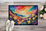 NEW Freesia in Color Doormat Front Door Mat Indoor Outdoor Rugs for Entryway, Non Slip Washable Low Pile, 18H X 27W