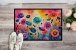 NEW Anemones in Color Doormat Front Door Mat Indoor Outdoor Rugs for Entryway, Non Slip Washable Low Pile, 18H X 27W