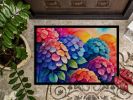 NEW Hydrangeas in Color Doormat Front Door Mat Indoor Outdoor Rugs for Entryway, Non Slip Washable Low Pile, 18H X 27W