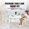 Kids Table and 2 Chairs Set, Toddler Table and Chair Set, Children Multi-Activity Table for Art, Craft, Reading, Learning, 1 Table and 2 Chairs