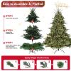 5ft Christmas Tree PE PVC Mixed Automatic Tree Xmas Decoration Led Artificial Christmas Tree