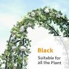 78"H x 45"W Metal Garden Arch Trellis; Adjustable Arbor Trellis for Garden Climbing Plants Support or Wedding Decor,Black