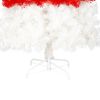 6FT Artificial Christmas Tree with LED Light, Santa's Hat Shape Artificial Whimsical Xmas Tree with 1050 Tip, Curved Xmax Tree