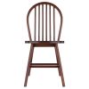 Windsor 2-Pc Chair Set; Walnut